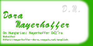 dora mayerhoffer business card